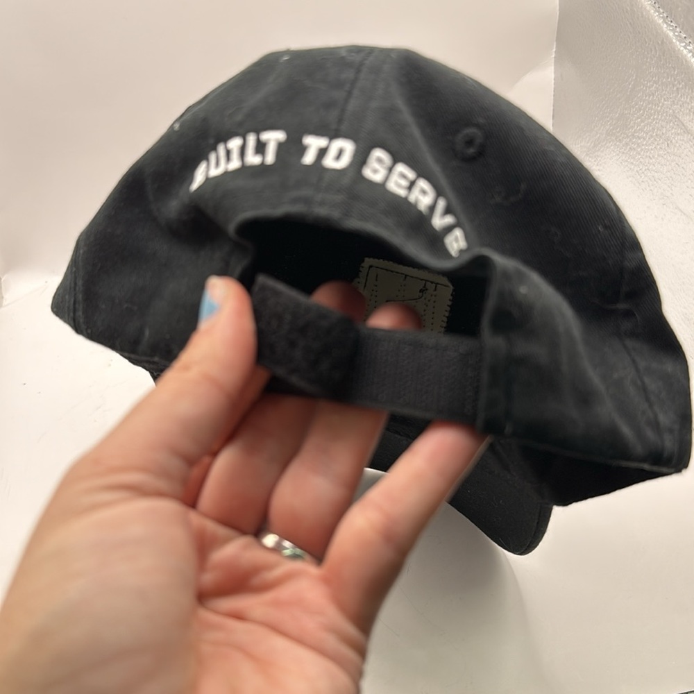 Black Dodge RAM Truck Built To Serve Hook & Loop Logo Baseball Cap Hat - Picture 5 of 11